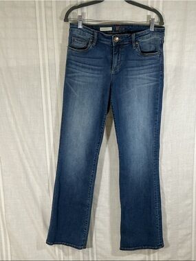 Kut from the Kloth Bootcut Jeans Size 10 Petite Mid Wash Stretch Denim
